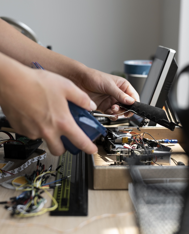 woman working her workshop creative invention 1